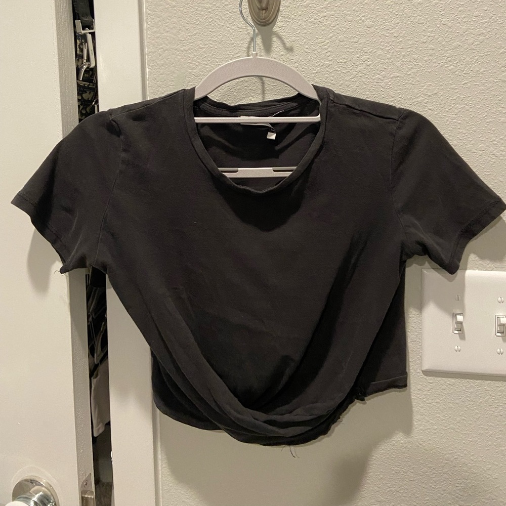 Zara twist front crop tshirt
